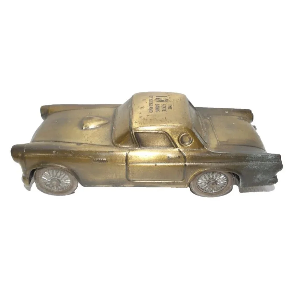 BANTHRICO vintage 1974 metal bill, coin bank T-Bird 7